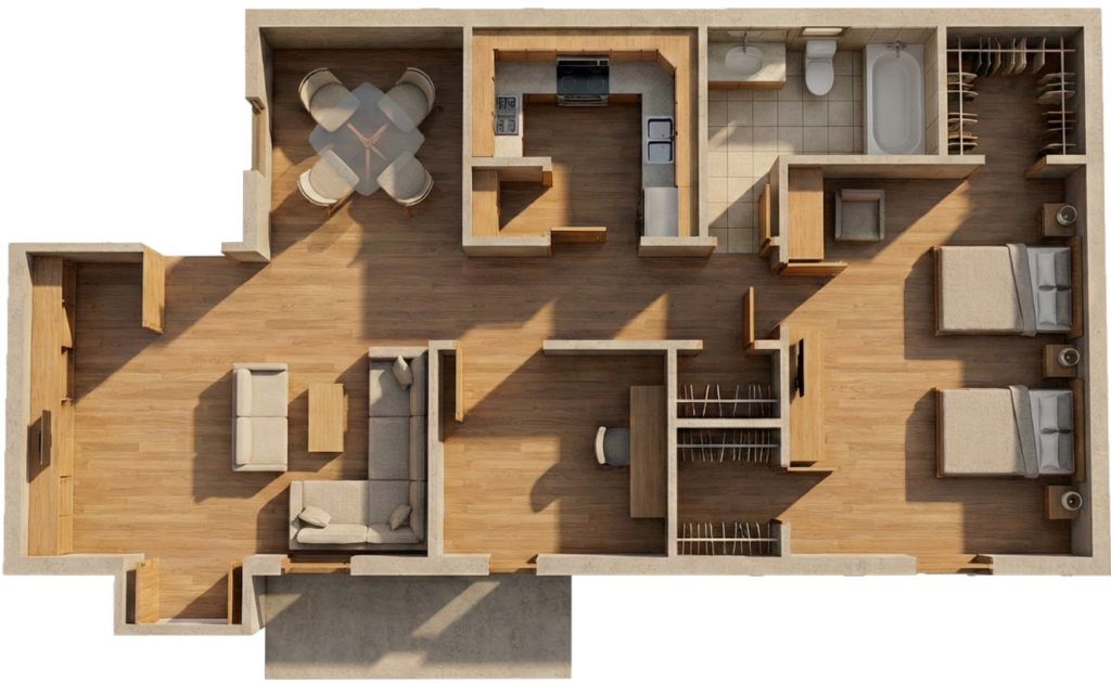 Sample Southview apartment floor plan